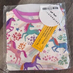 🦄✨ Little Sleepies Unicorn Magic Bamboo Short Sleeve & Shorts Pajama Set NEW 2T